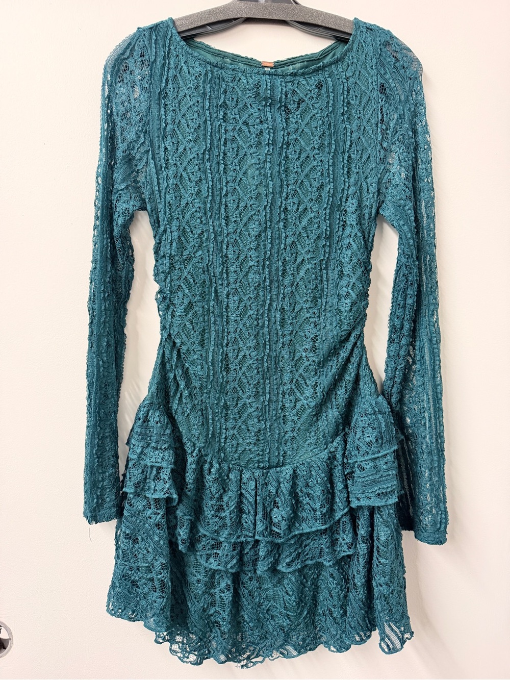 Free People Tabby Lace Mini Dress in Green - Picture 4 of 6